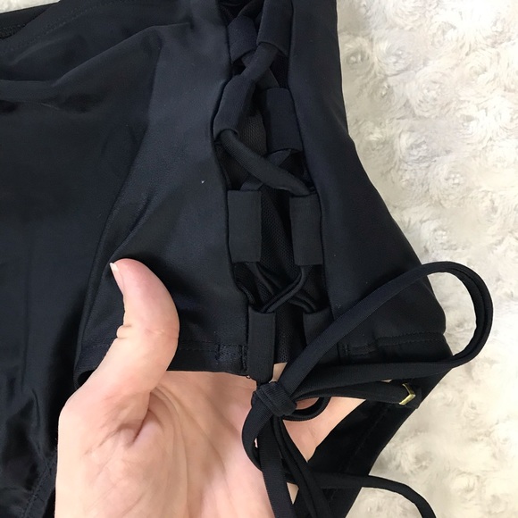 Time and Tru Swim Time And True High Waist Swim Bottoms Side Lace